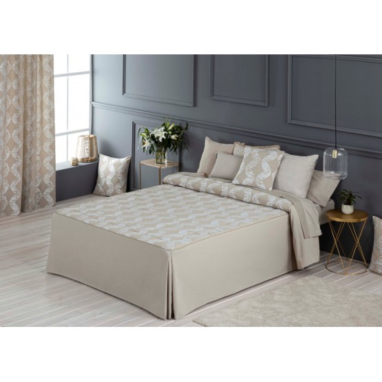 EDREDÓN JACQUARD COMILLAS BEIGE