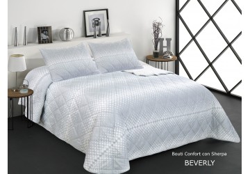 Edredón cama 180 a 90 EIBAR dibujo triángulos color lila, azul o beige